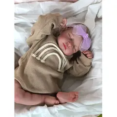 TIOZONEY - Muñeca bebe reborn vinilo de silicona juguetes para 46cm