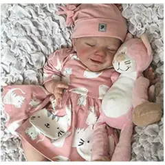 TIOZONEY - Muñeca bebe reborn vinilo de silicona juguetes para 50cm