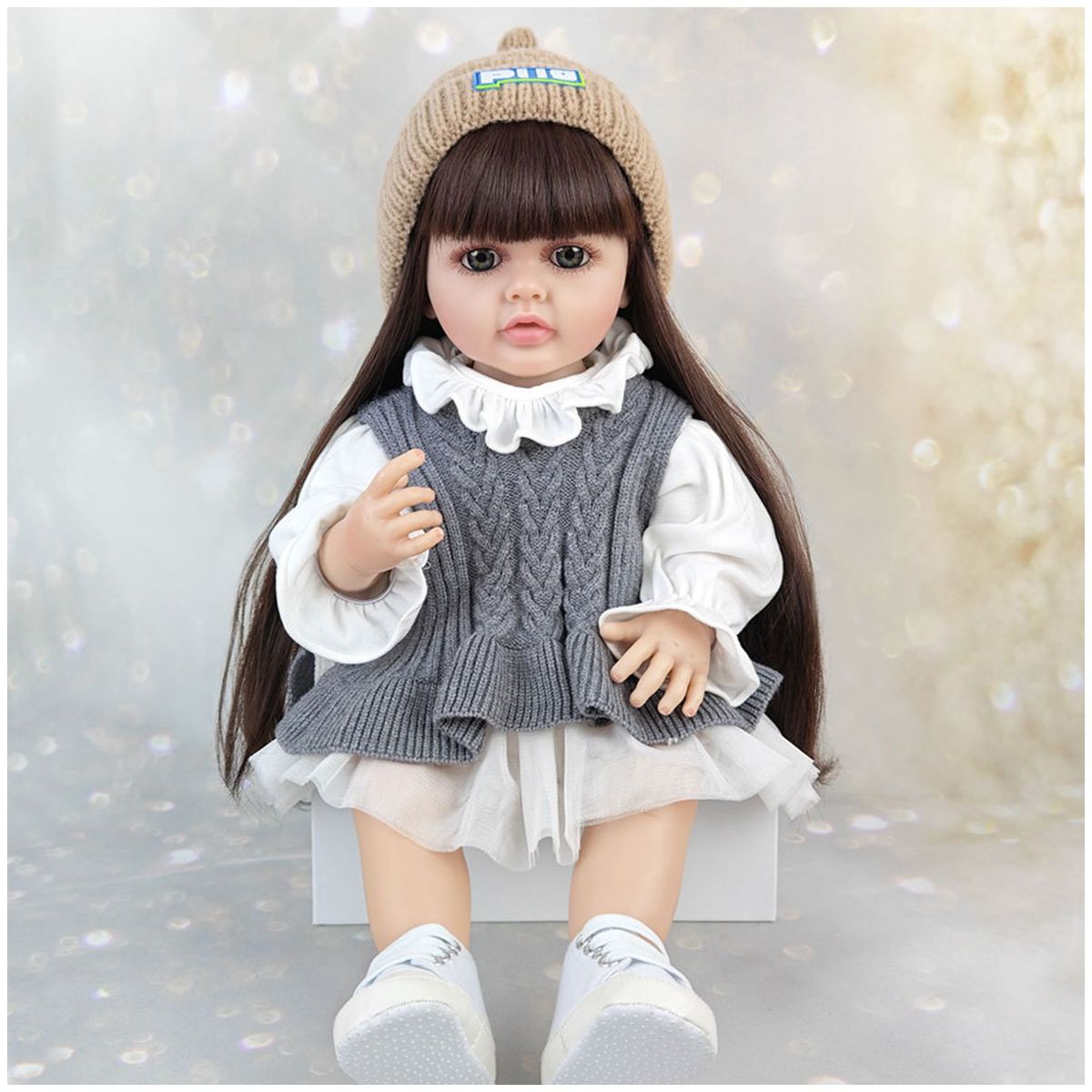 TIOZONEY - Muñeca bebe reborn vinilo de silicona juguetes para 55cm