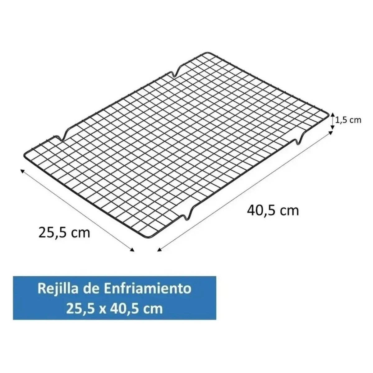 GENERICO - Rejilla Para Galletas Pizza Pan Hornear 40x25cm Freír Estilar Antiadherente BELUG