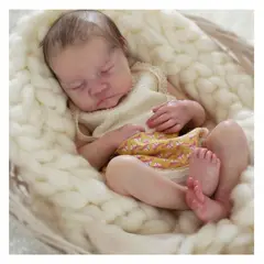 TIOZONEY - Muñeca bebe reborn vinilo de silicona juguetes para 49cm