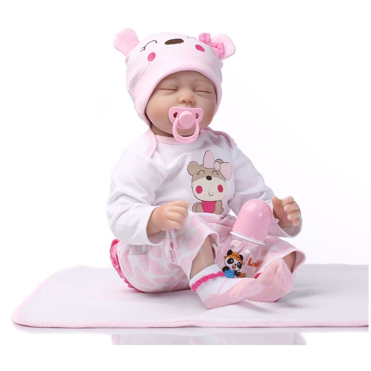 TIOZONEY - Muñeca bebe reborn vinilo de silicona juguetes para 55cm