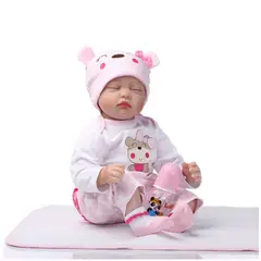 TIOZONEY - Muñeca bebe reborn vinilo de silicona juguetes para 40cm