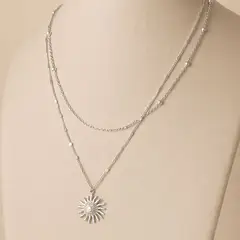 MALEVO JOYAS - Collar SUNNY en plata 925 con micro zirconias