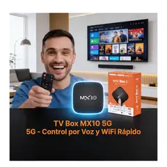 MOVI - TV Box MX10 5G con Magic TV Incluido - Android TV Box 4K UHD, WiFi 5G, Streaming y Control por Voz