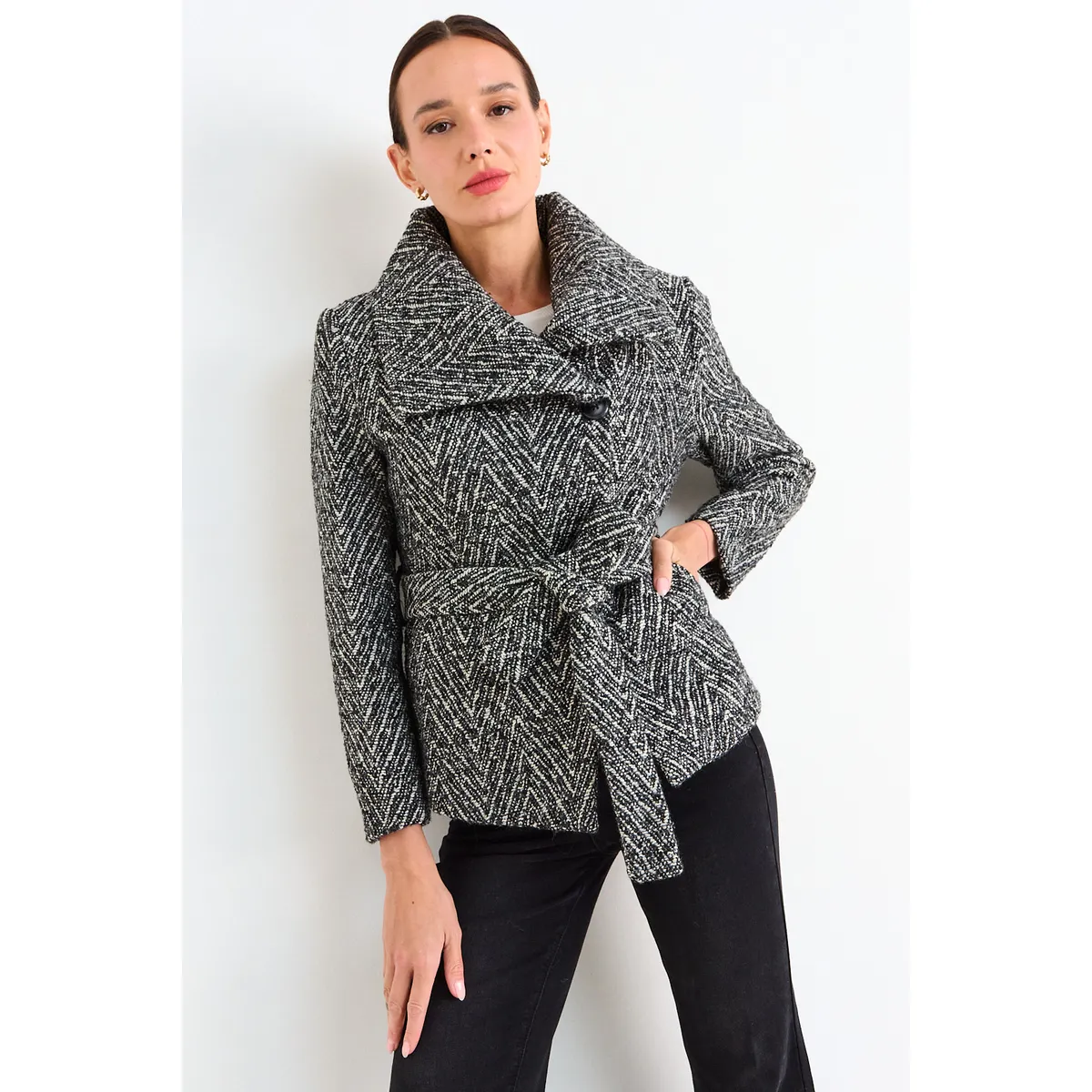 ASH - Casaca Fantasia Mujer Negro Ash