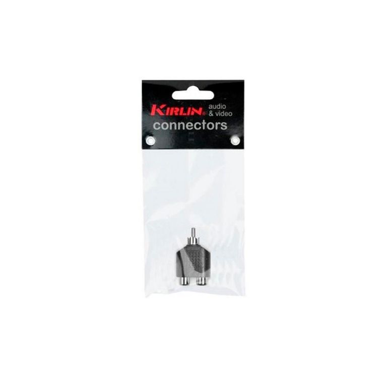 KIRLIN Adaptador 2 RCA Hembra a Miniplug 2656 X1P