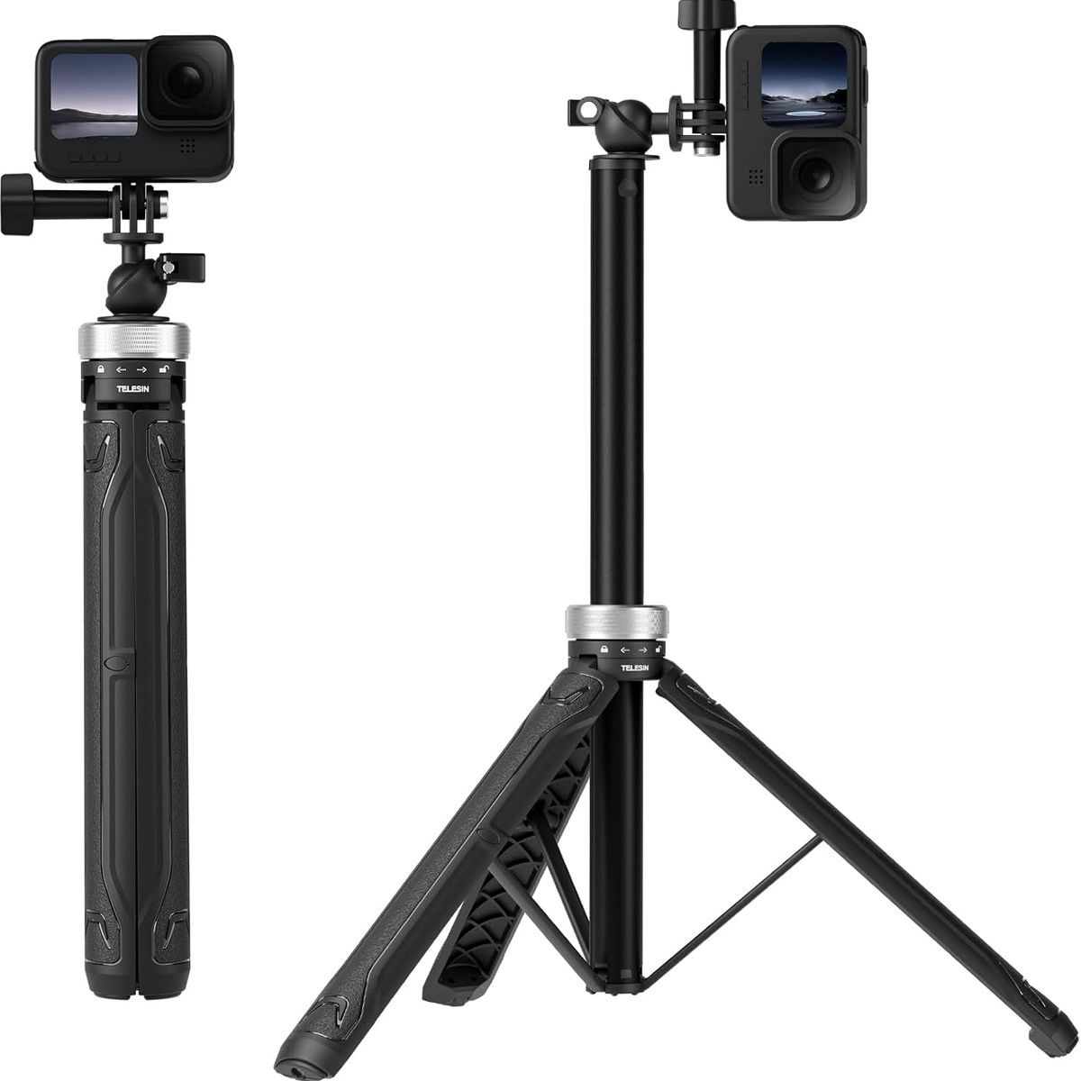 TELESIN - Bastón Trípode Selfie Profesional 1.5M 360° para Cámaras