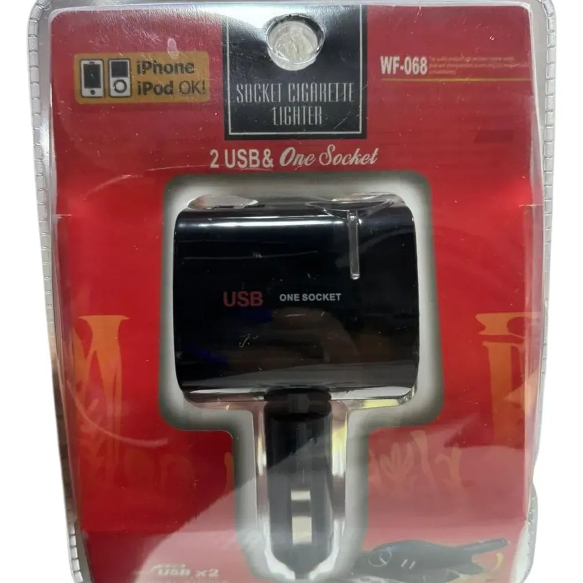 GENERICO - Wf-068 Divisor De Encendedor De Cigarrillos Con 2 Puertosusb