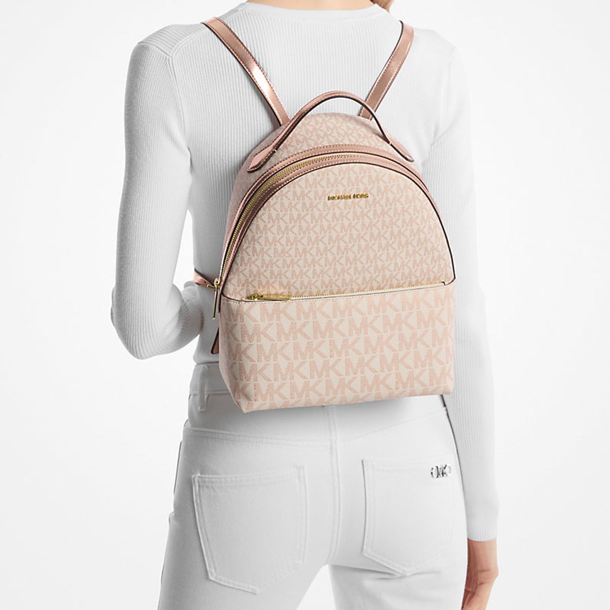 MICHAEL KORS - Mochila Michael Kors Sheila pale Gold