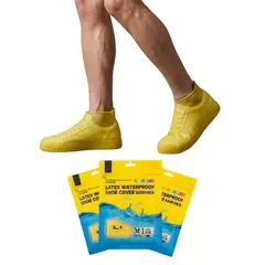 GENERICO - Pack x3 Cubre Zapatos Impermeables de Silicona Talla M Amarillo