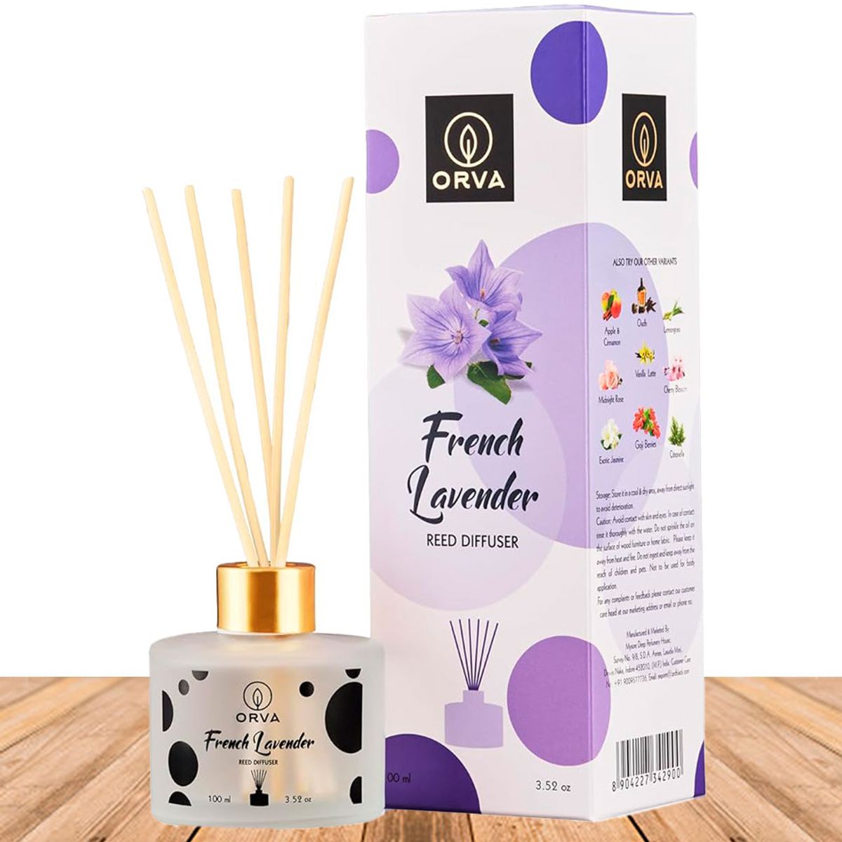 GENERICO - Difusor Mikado con Palitos Orva Lavanda Frances