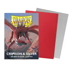 Dragon Shield - Protector Standard DUAL Matte Crimson & Silver