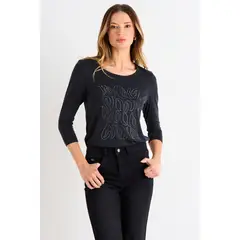 ASH - Polera Focalizada Mujer Negro