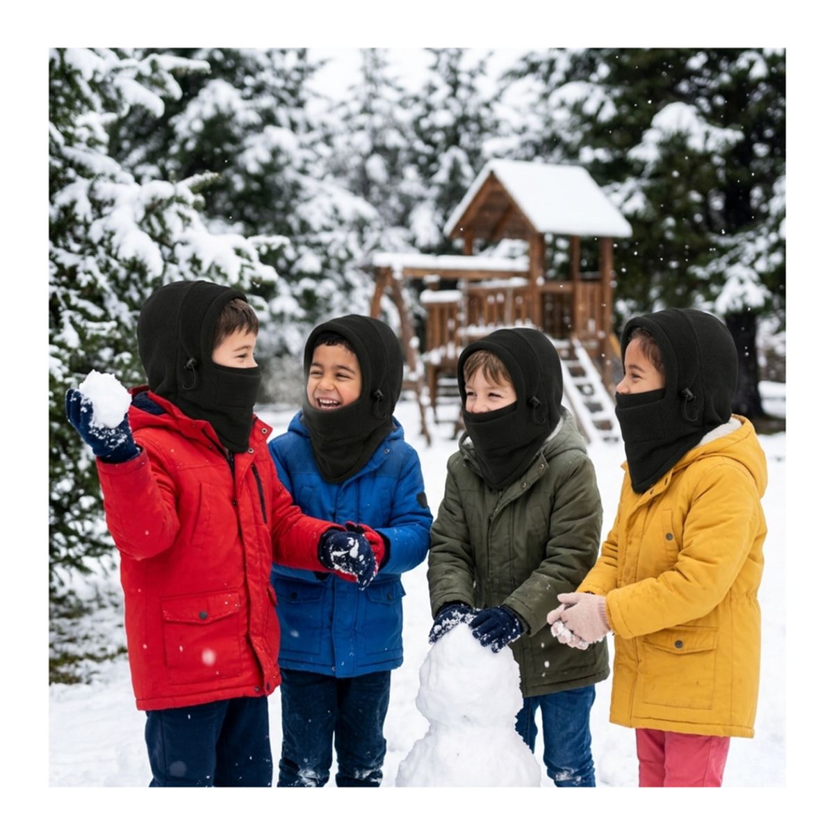 EKOL TACTICA MILITAR - Gorro Pasamontañas De Polar Ajustable Para Niños Niñas Invierno