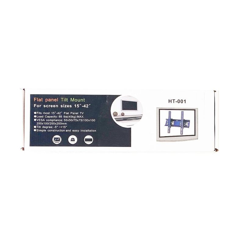 GENERICO Soporte De Pared Inclinable HT-001 Para Pantallas Planas TV 15” 42”
