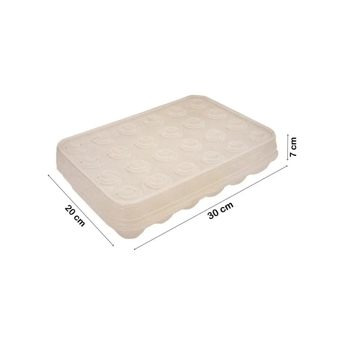 GENERICO - Organizador De Huevos Huevera 24 Unidades Color Transparente BELUG