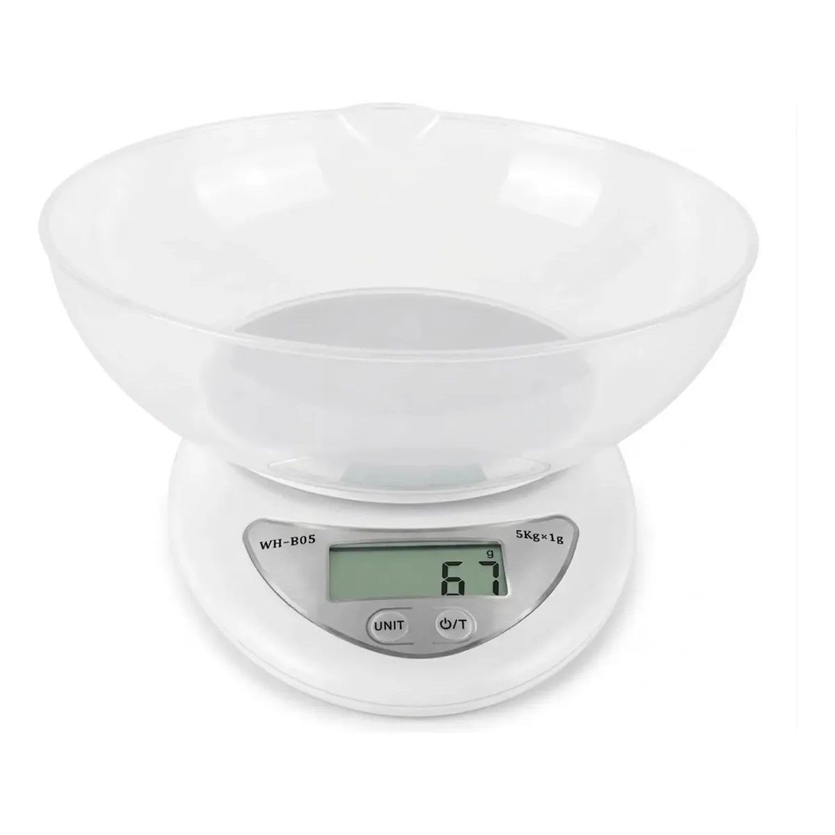 GENERICO - Balanza De Cocina Digital 5 Kg Precision 1g Con Bowl Plastico Apto Alimentos Funcion De Apagado Automatic BELUG