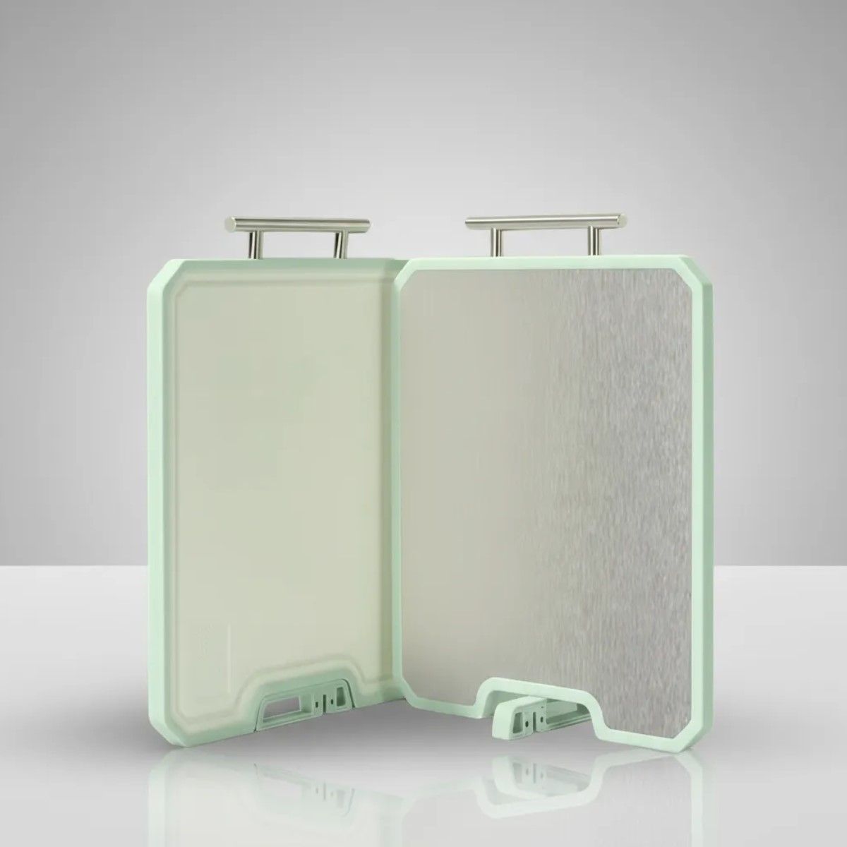 GENERICO - Tabla Para Picar Para Cortar Doble Lado De Acero Inoxidable Doble Cara Verde BELUG