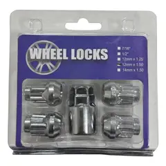 GENERICO - Set De 4 Tuercas Antirrobo Para Ruedas De Auto De 12mmx 1.5