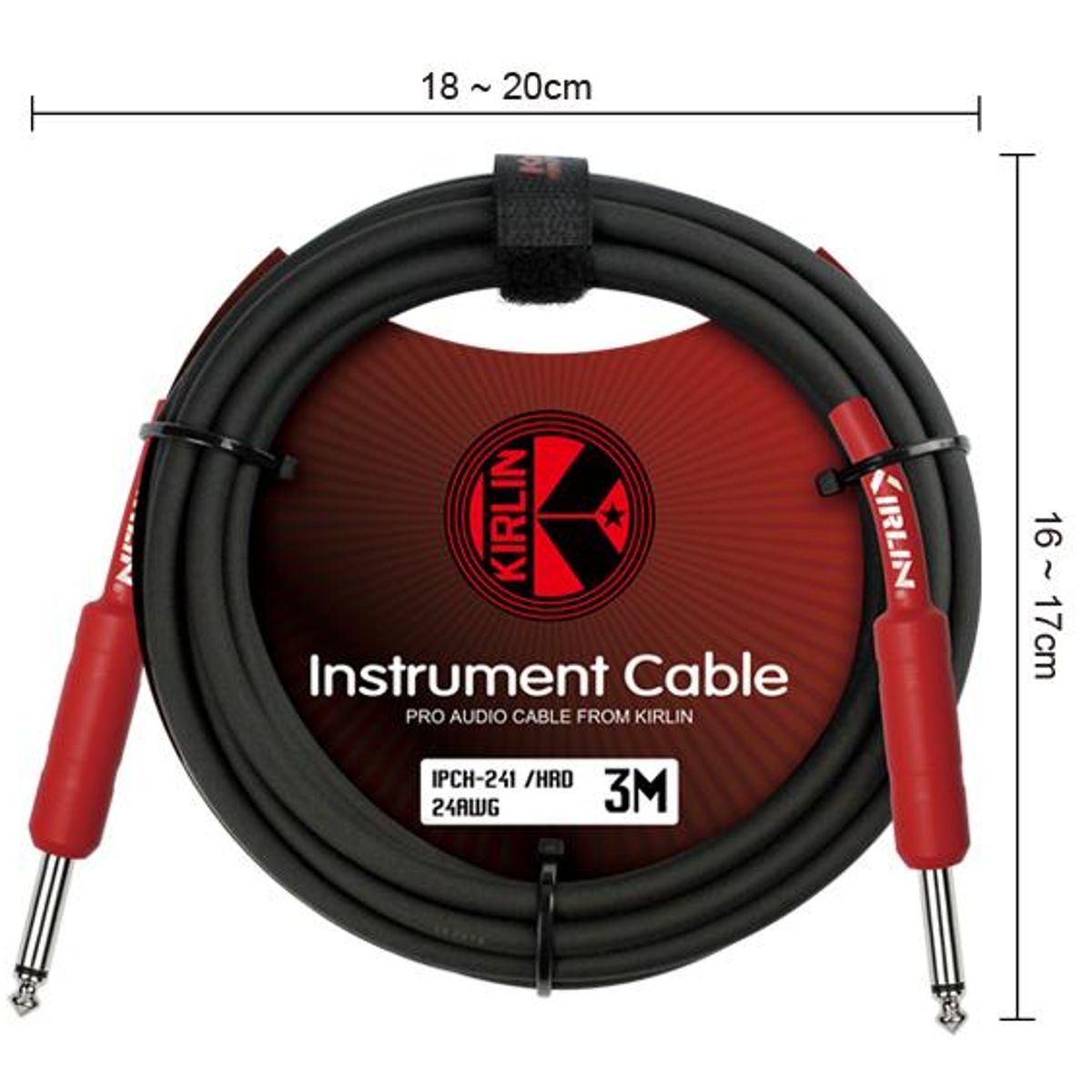 KIRLIN - Cable de Instrumento Plug-Plug 3 Metros KIRLIN IPCH-241/HRD ROJO