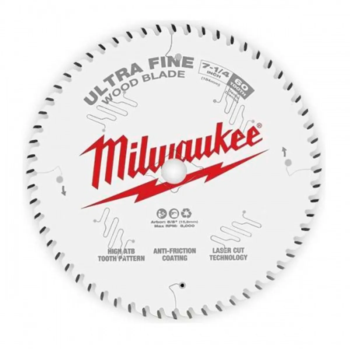 MILWAUKEE - DISCO SIERRA CIRCULAR 7.14 DE 60 DIENTES MILWAUKEE