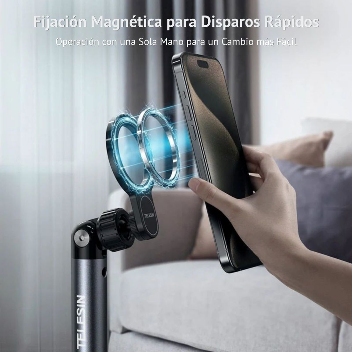 TELESIN - Soporte Piso Magnético Pro para Celular Streaming Contenido