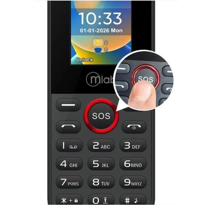 Teléfono Celular Senior cod 9556 Negro