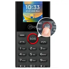 MLAB - Teléfono Senior 4g Lte Dual Sim Card / 9556 Negro