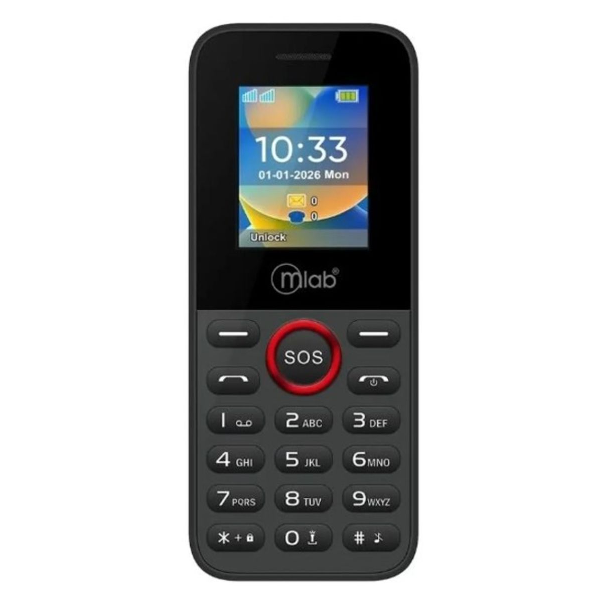 MLAB - Teléfono Celular Senior MLAB cod 9556 Negro