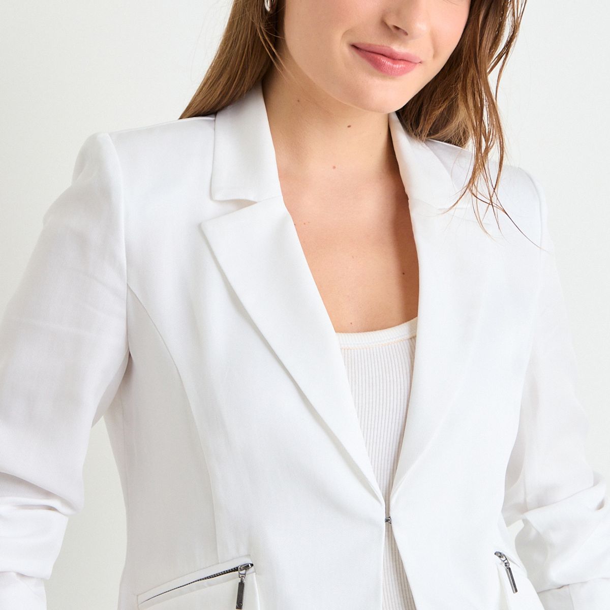 IO - Blazer Liso Mujer Crudo Io
