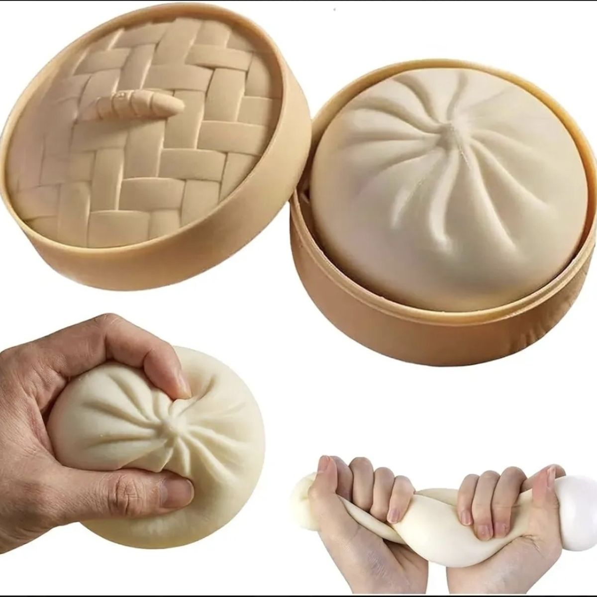 GENERICO - Squishy Dumpling  Gyozan Viral  2 unidades Albondigas Sensorial.