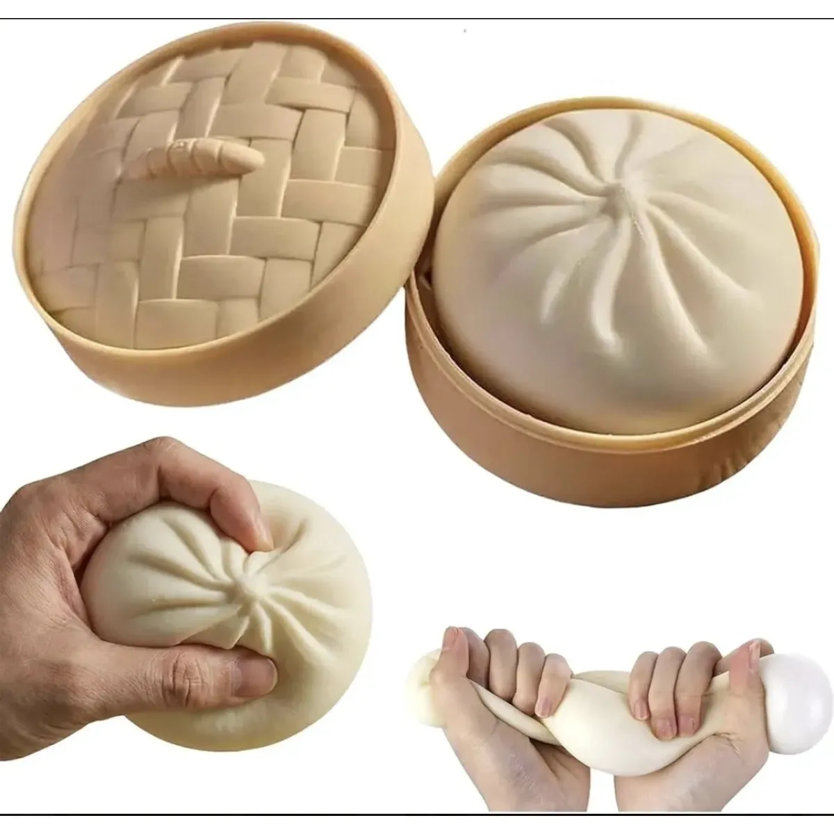 GENERICO - Squishy Dumpling  Gyozan Viral  2 unidades Albondigas Sensorial.
