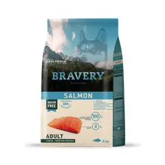 BRAVERY - Salmón Perro Adulto Razas Medianas y Grandes 4 kg