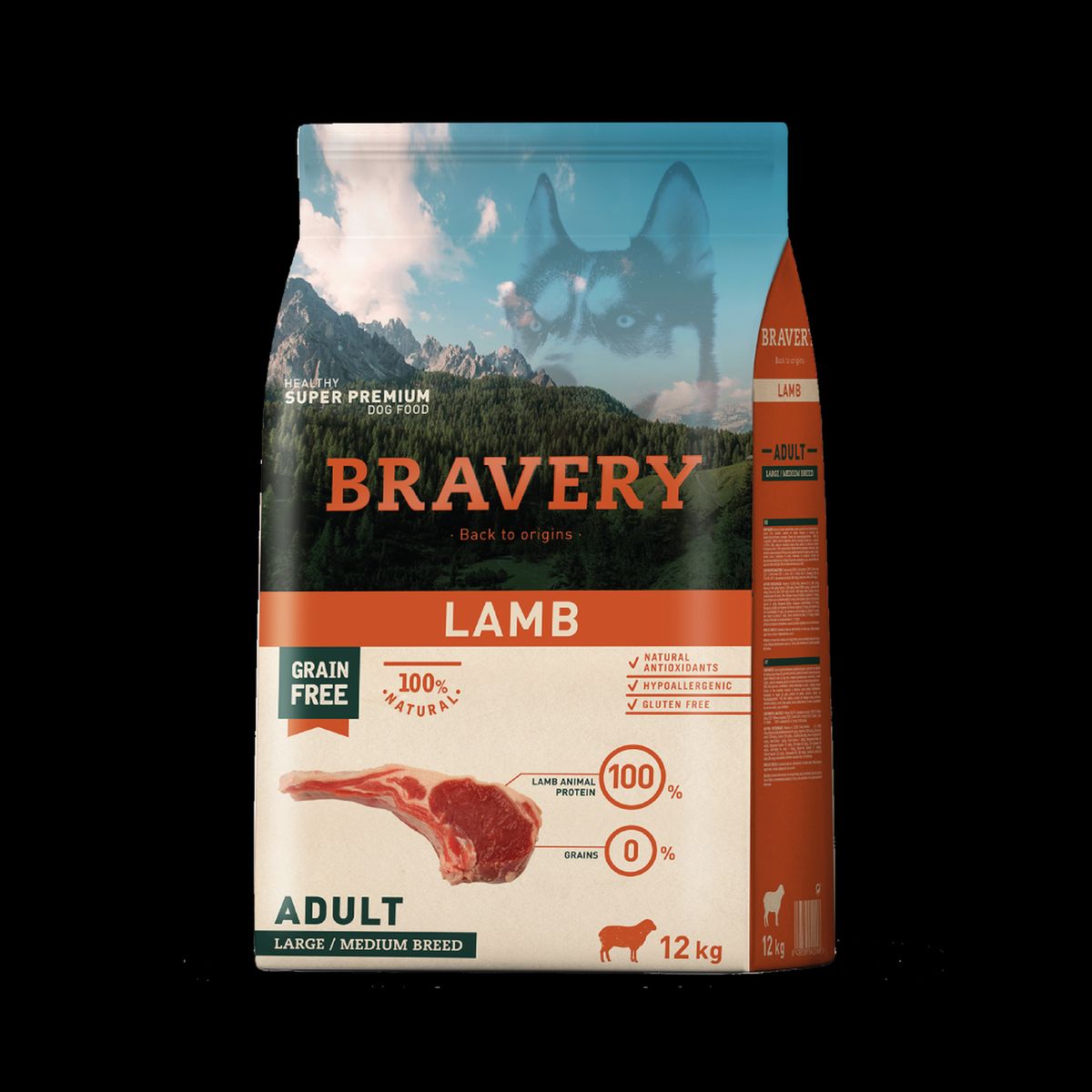 BRAVERY - Bravery Lamb Adult Razas Medianas Grandes 12 kg