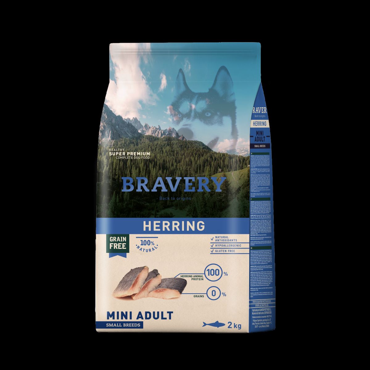 BRAVERY - Bravery Herring Adult Razas Pequeñas 2 kg Perro