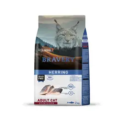BRAVERY - Herring Gato Esterilizado 2 kg Alimento Seco