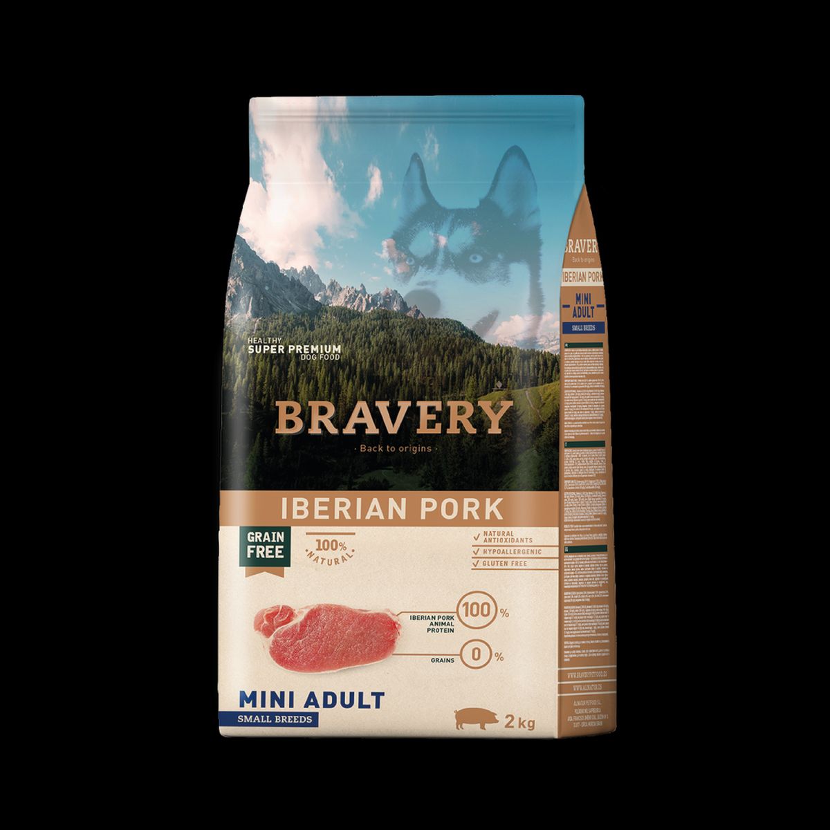 BRAVERY - Bravery Iberian Pork Adult Razas Pequeñas 2 kg