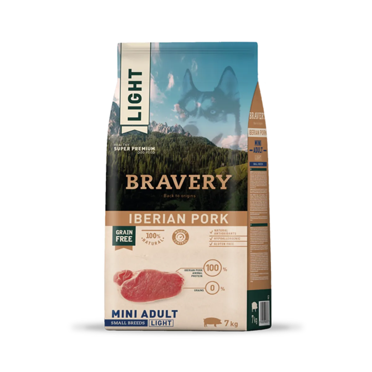 BRAVERY - Bravery Light Iberian Pork Adult Razas Pequeñas 7 kg