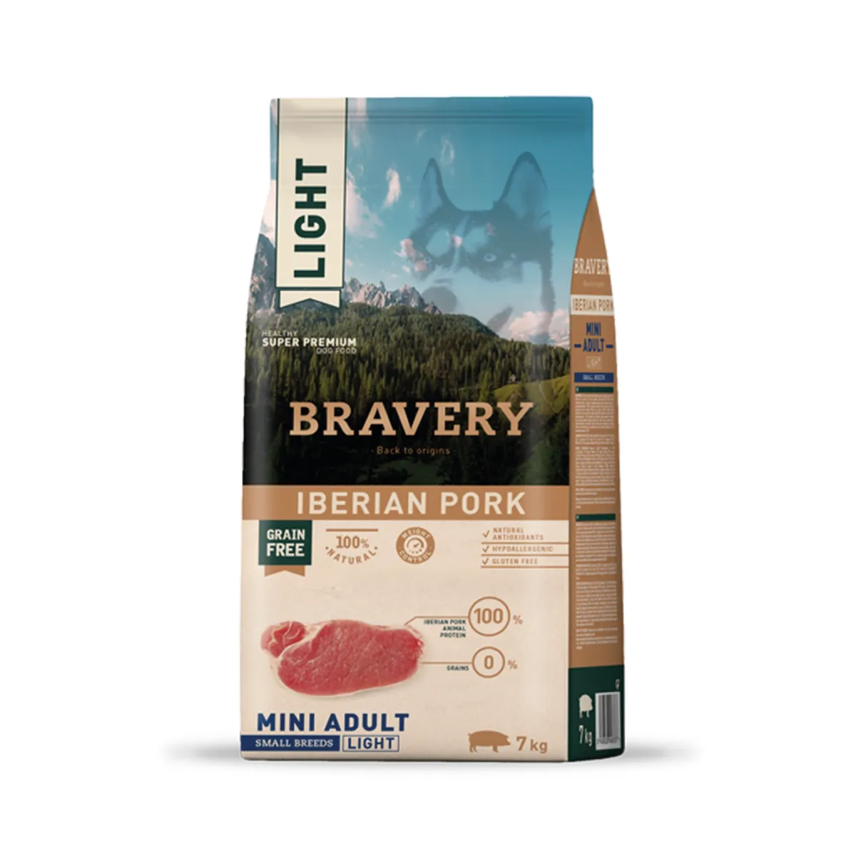 BRAVERY - Bravery Light Iberian Pork Adult Razas Pequeñas 7 kg