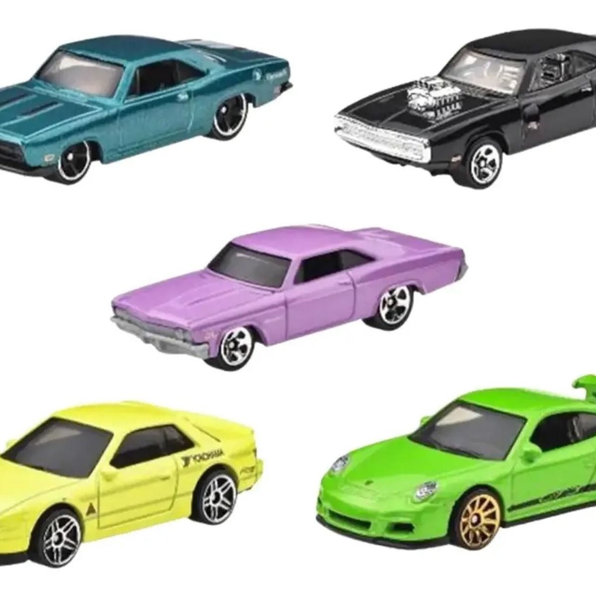 HOT WHEELS - Pack 5 Autos Rapido y furioso JBJ80 Hot Wheels