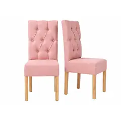 GENERICO - Pack de 4 Silla de Comedor Premium, Estilo Capitoné, color gris oscuro