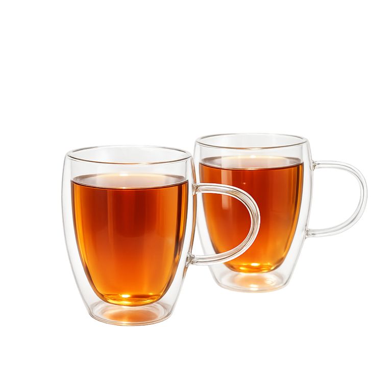 SET 2 TAZAS ICE TEA DOBLE PARED BOROSILICATO 350ML