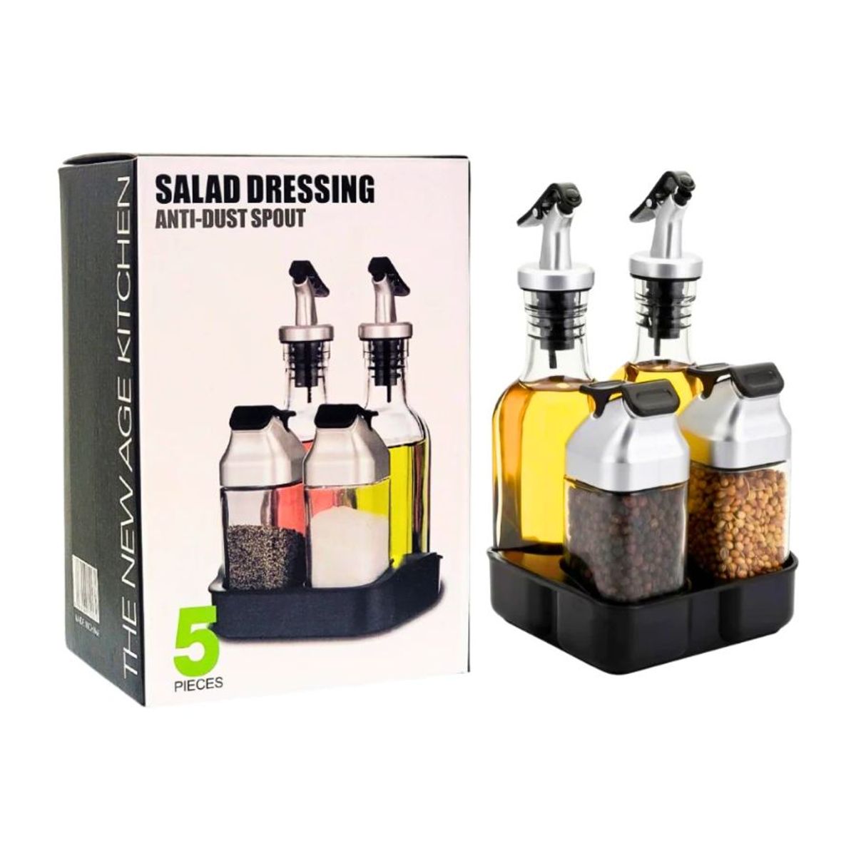 GENERICO - Organizador De Cocina Condimentero Set De 5 Piezas