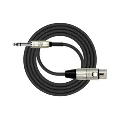 KIRLIN - Cable de Micrófono XLR a TRS 3 Metros MP-484PR BK