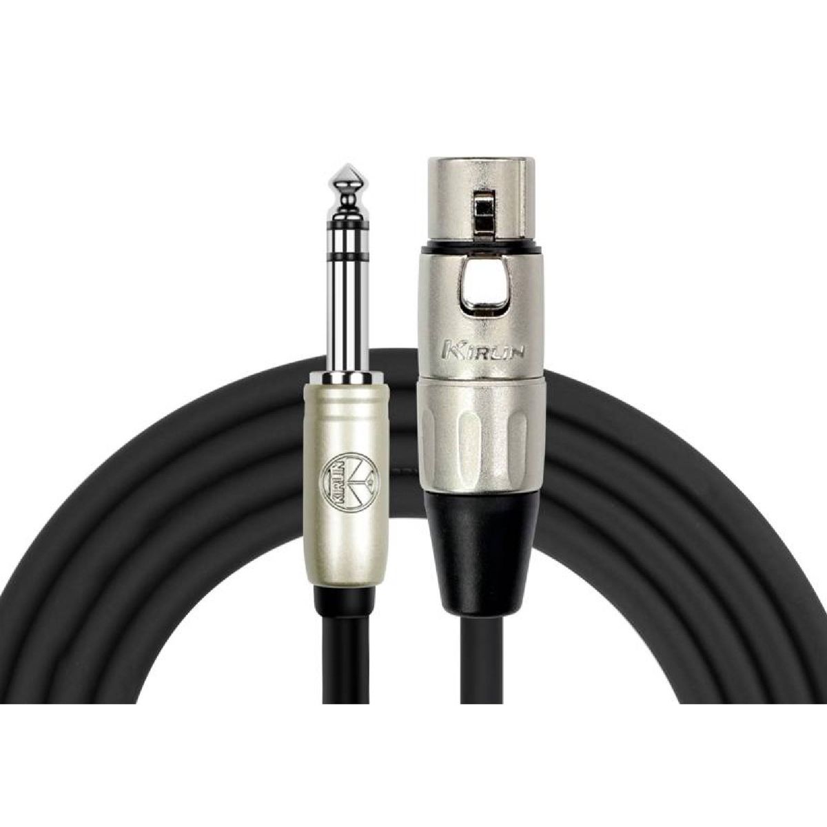 KIRLIN - Cable de Micrófono XLR a TRS 3 Metros Kirlin MP-484PR BK