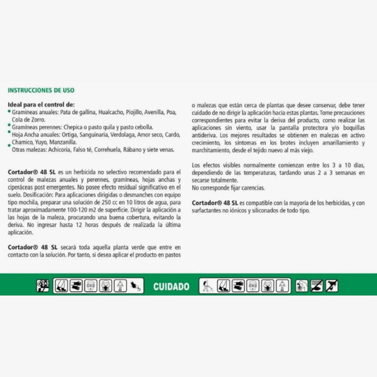 Pack 2 Cortador Herbicida Matamaleza Concentrado 500cc, marca CORTADOR - Foto 2