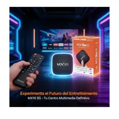 MOVI - TV Box MX10 5G con Magic TV Incluido - Android TV Box 4K UHD, WiFi 5G, Streaming y Control por Voz