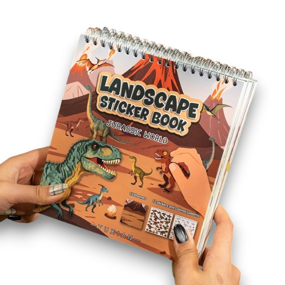 GENERICO - Libro Pegatinas Escenas Mundo Dinosaurios Stickers 24p