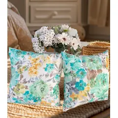 GENERICO - Lippa Home Cojín 45x45 cm Colección Primavera Turquesa